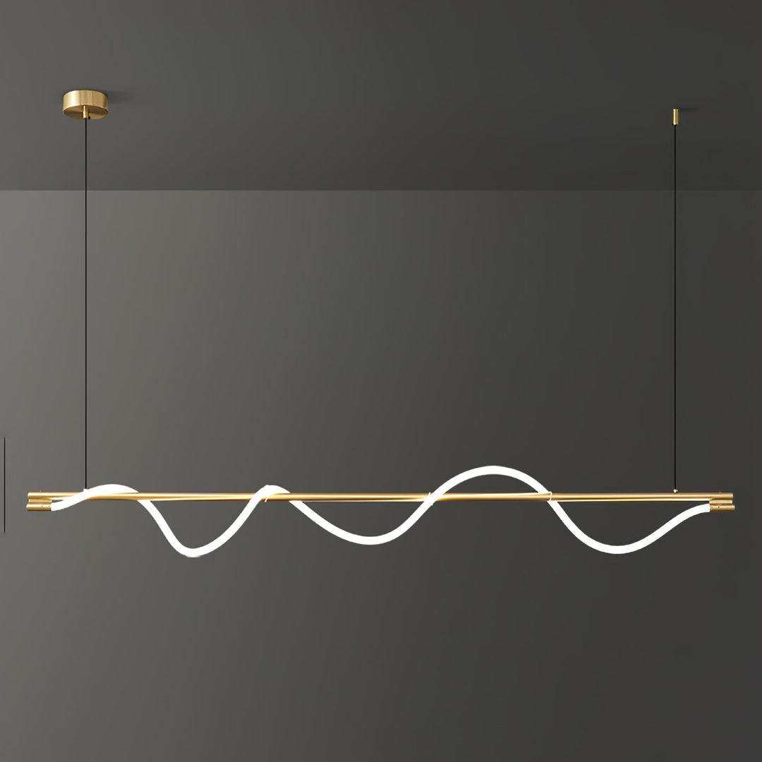 Minimalistyczna lampa wisząca LED, energooszczędna, do jadalni.