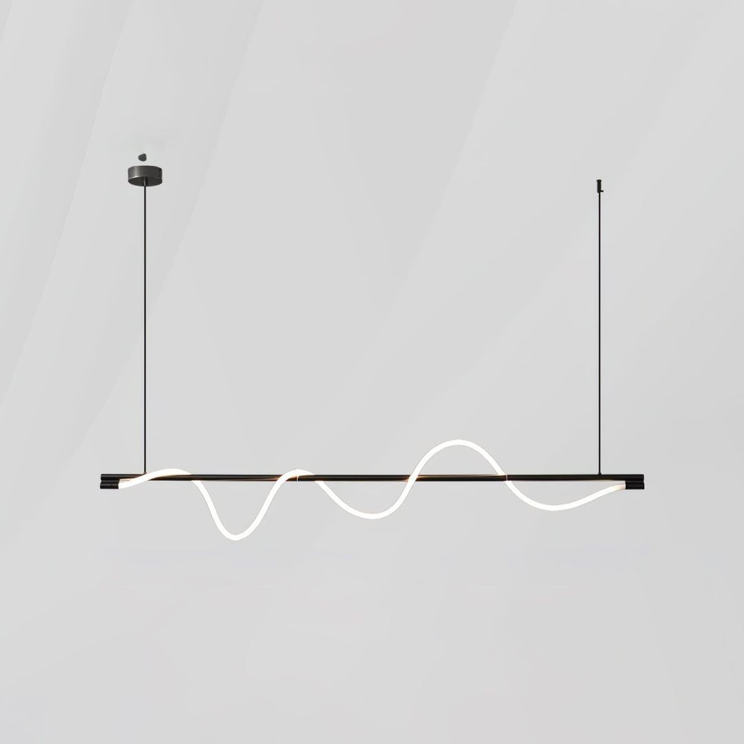 Lampa wisząca LED z elementami mosiądzu, nowoczesna, ściemniana.