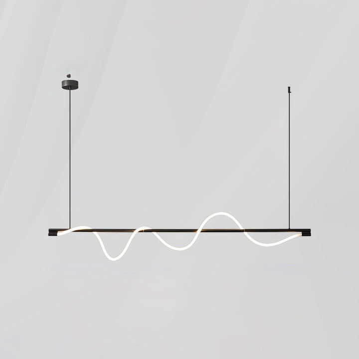 Lampa wisząca LED z elementami mosiądzu, nowoczesna, ściemniana.