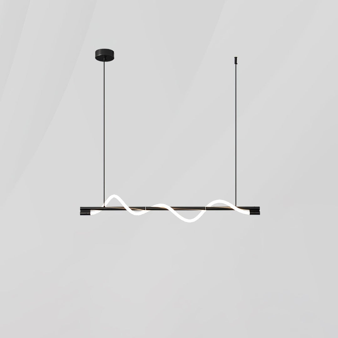 Lampa wisząca LED, ściemniana, do nowoczesnej jadalni.