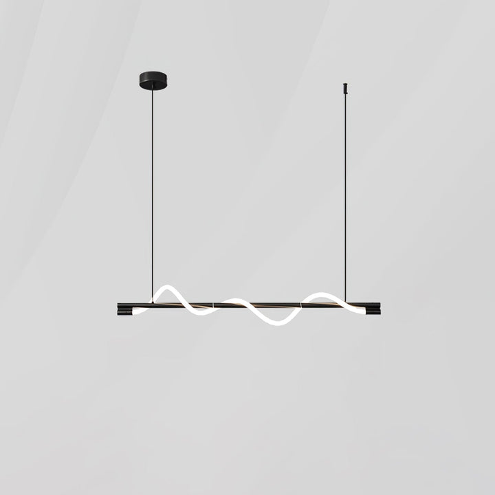 Lampa wisząca LED, ściemniana, do nowoczesnej jadalni.