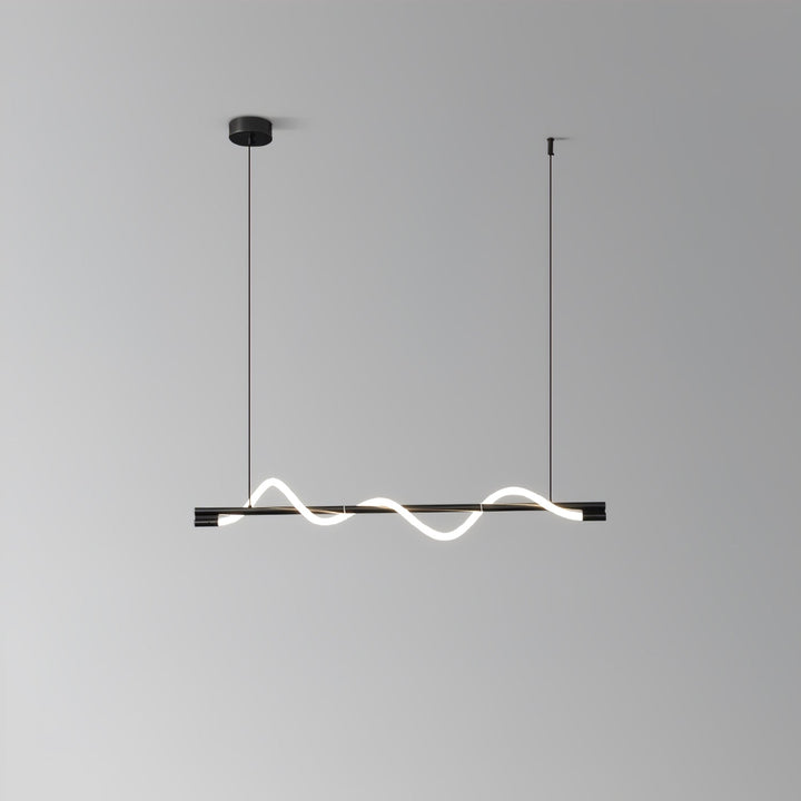 Lampa wisząca LED, mosiądz, elegancka, do sypialni.