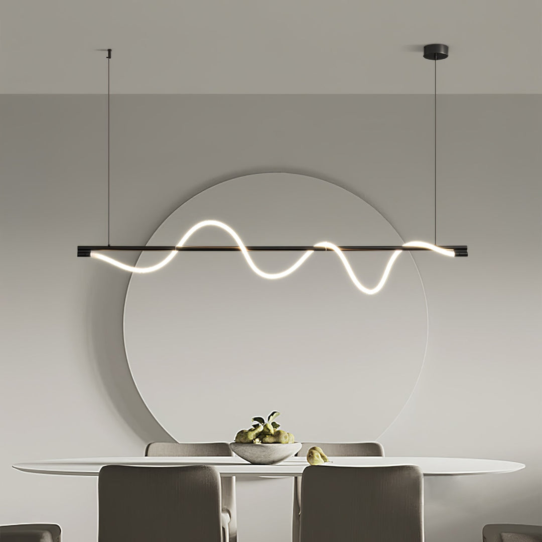 Mosiężna lampa wisząca LED, energooszczędna, do kuchni.