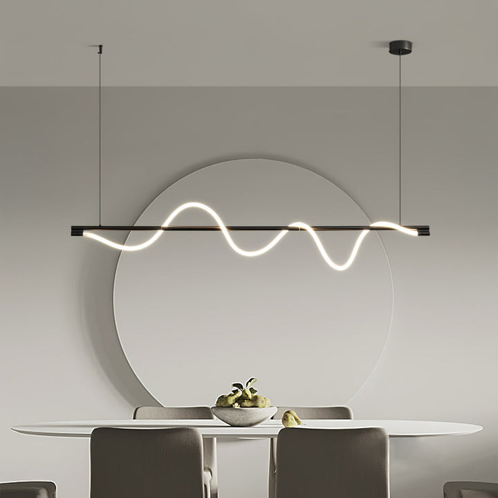 Mosiężna lampa wisząca LED, energooszczędna, do kuchni.