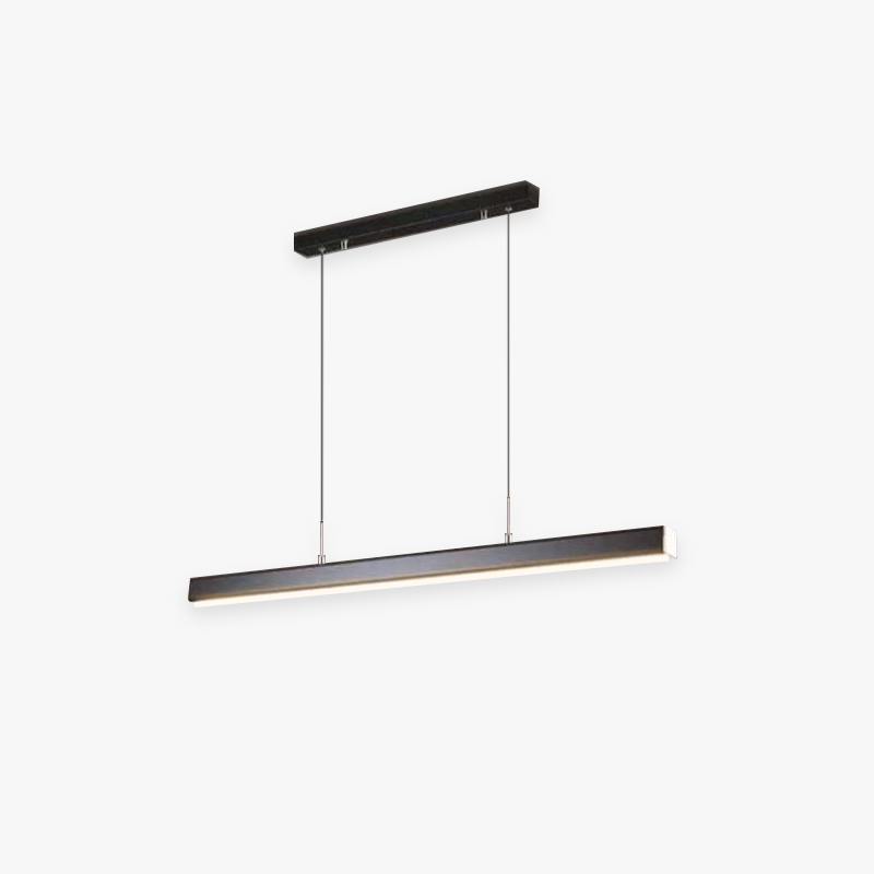 Nowoczesna lampa wisząca LED liniowa do jadalni. Eleganckie oświetlenie sufitowe z regulacją wysokości.