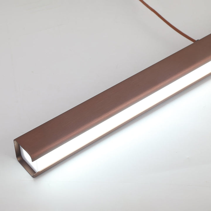 Lampa liniowa LED do salonu. Długie oświetlenie nad stół lub kanapę w nowoczesnym stylu.