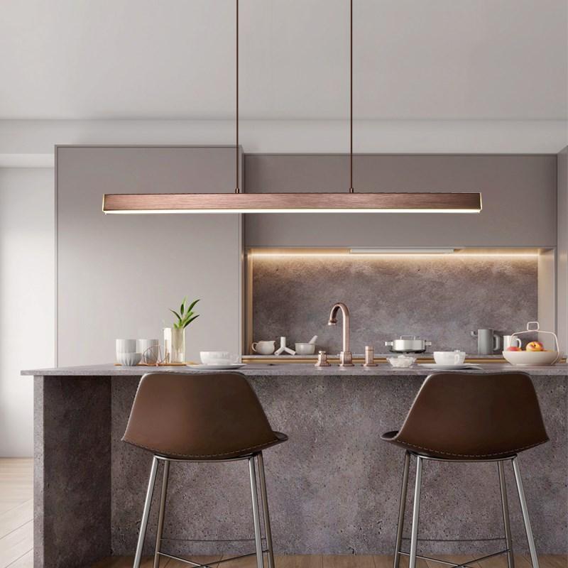 Lampa liniowa LED wisząca do salonu. Minimalistyczne oświetlenie sufitowe z możliwością regulacji.