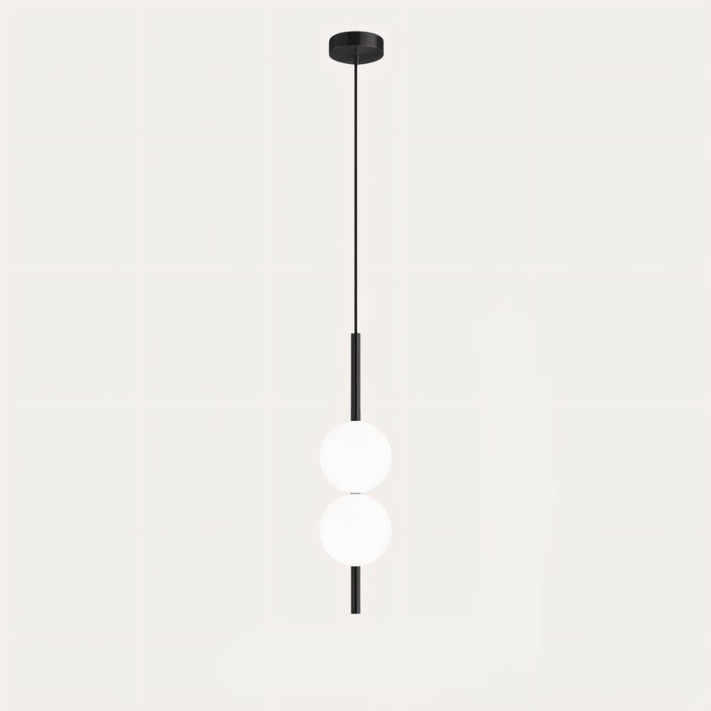 Lampa wisząca nowoczesna LED, minimalistyczny design, oświetlenie do jadalni i kuchni, czarny.