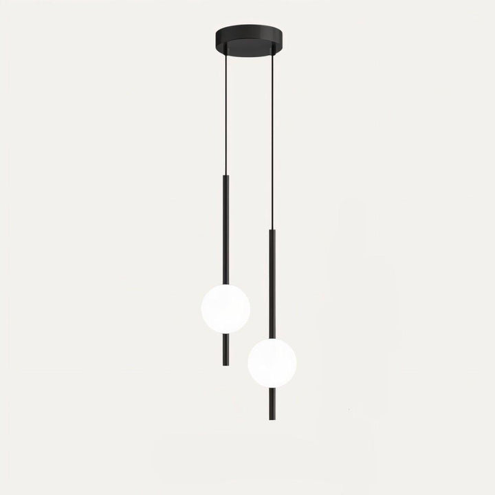 Dekoracyjna lampa wisząca LED, nowoczesny design do salonu i sypialni, czarny z mosiądzem.