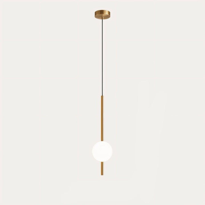 Elegancka lampa wisząca LED z mosiądzu i czerni, wysokiej jakości oświetlenie do wnętrz.