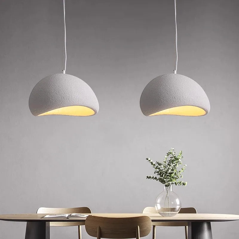 Smukła lampa wisząca LED, minimalistyczne oświetlenie do jadalni, styl japandi.