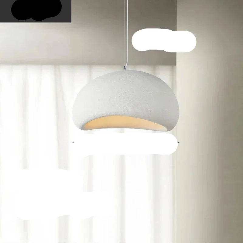 Nowoczesna energooszczędna lampa wisząca LED, minimalistyczny design japandi.