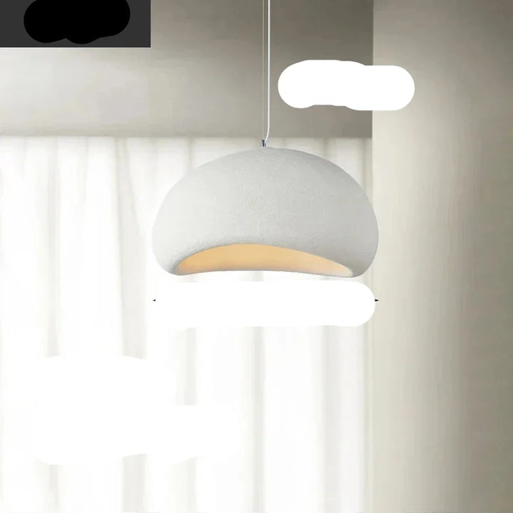 Nowoczesna energooszczędna lampa wisząca LED, minimalistyczny design japandi.