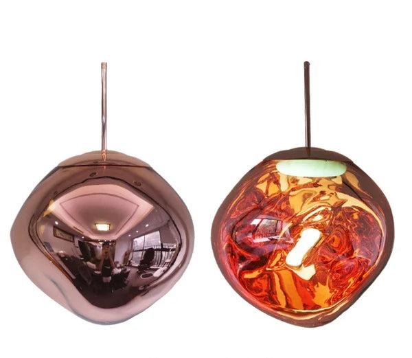 Designerska lampa wisząca ze szkła, idealna do biura. Stylowe oświetlenie sufitowe do nowoczesnych wnętrz.