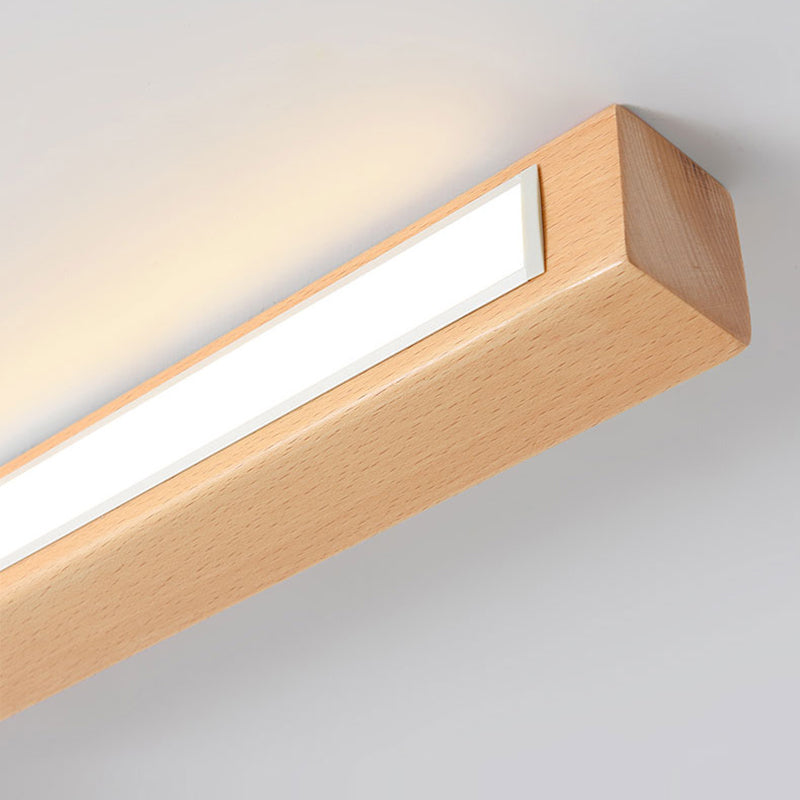 Minimalistyczna lampa sufitowa LED liniowa, biała, z regulacją natężenia światła, do biura.