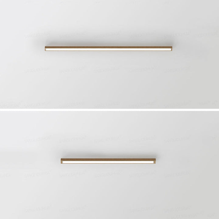 Lampa LED liniowa sufitowa, aluminiowa obudowa, ściemniana, do korytarza i holu.