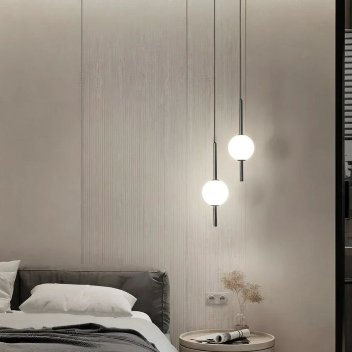 Designerska lampa sufitowa LED. Nowoczesne, okrągłe oświetlenie do salonu i jadalni w stylu nordyckim.