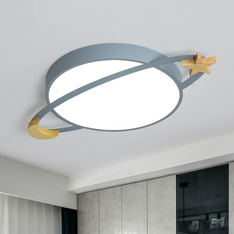 Energooszczędna okrągła lampa sufitowa LED do salonu. Nowoczesne białe oświetlenie wnętrz.
