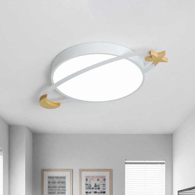 Szary nowoczesny okrągły plafon LED. Lampa sufitowa do domowego wnętrza, elegancki design.