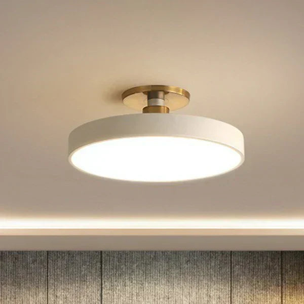 Nowoczesna okrągła lampa sufitowa LED w stylu skandynawskim, idealna do salonu, sypialni.