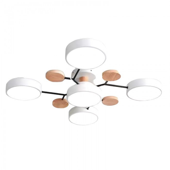 Lampa sufitowa LED, minimalistyczny design, organiczny kształt, dekoracja domu.