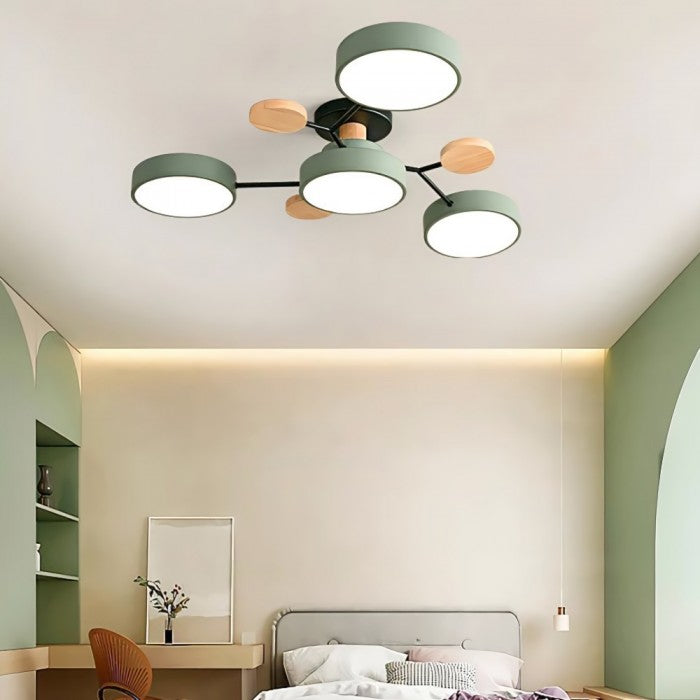 Lampa LED sufitowa, minimalistyczna dekoracja, akryl i metal do sypialni, salonu.
