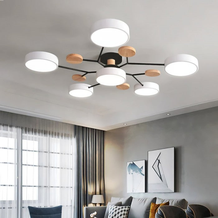 Elegancka okrągła lampa sufitowa LED, design, oświetlenie do każdego wnętrza.