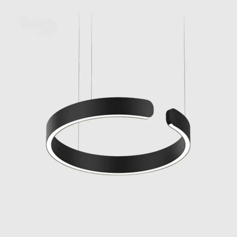 Funkcjonalna lampa wisząca LED, okrągła, nowoczesny design dla domowego oświetlenia w korytarzu.