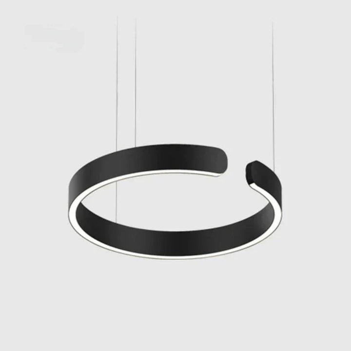 Funkcjonalna lampa wisząca LED, okrągła, nowoczesny design dla domowego oświetlenia w korytarzu.