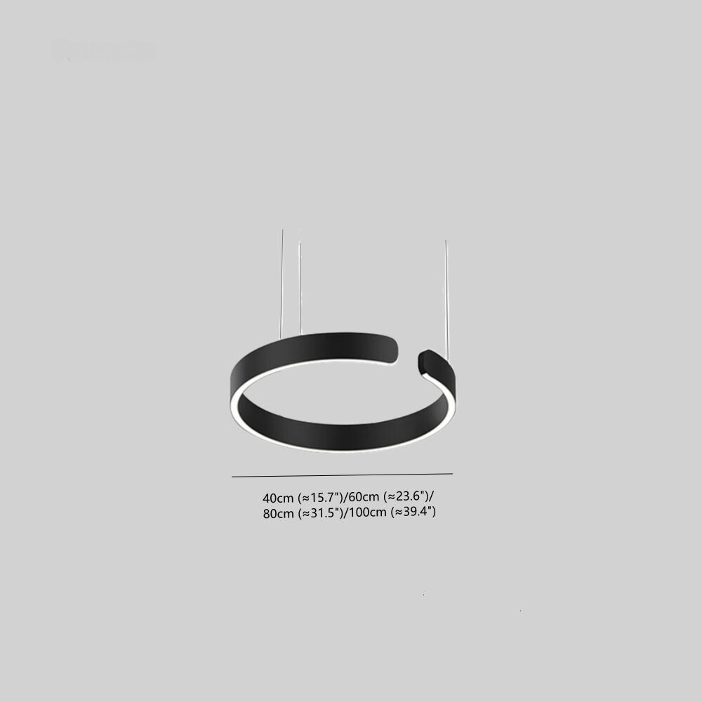 Oświetlenie wiszące LED, kolista lampa do nowoczesnego salonu i eleganckiej jadalni. Niskie zużycie.