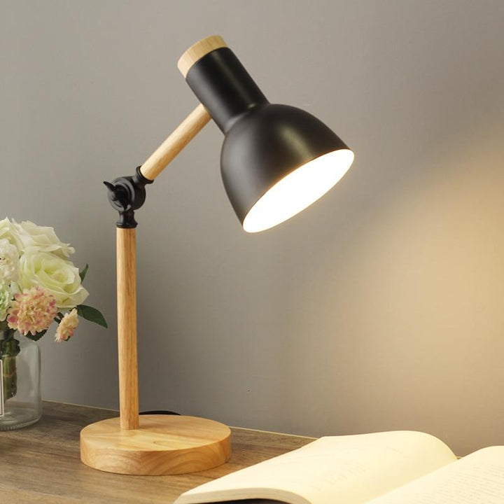 Regulowana lampa stołowa, idealna do czytania. Nowoczesne oświetlenie nordyckie, do sypialni i biurka.