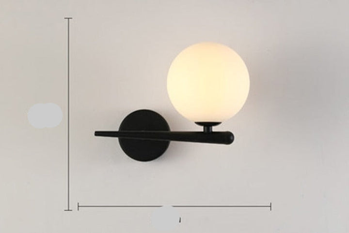 Lampa ścienna LED do nowoczesnego domu. Skandynawski kinkiet do salonu, sypialni, przedpokoju, czarny/złoty.