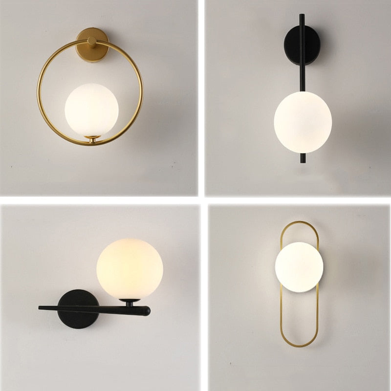 Elegancki kinkiet LED do salonu. Nowoczesna lampa ścienna w stylu skandynawskim, dostępna złota/czarna.