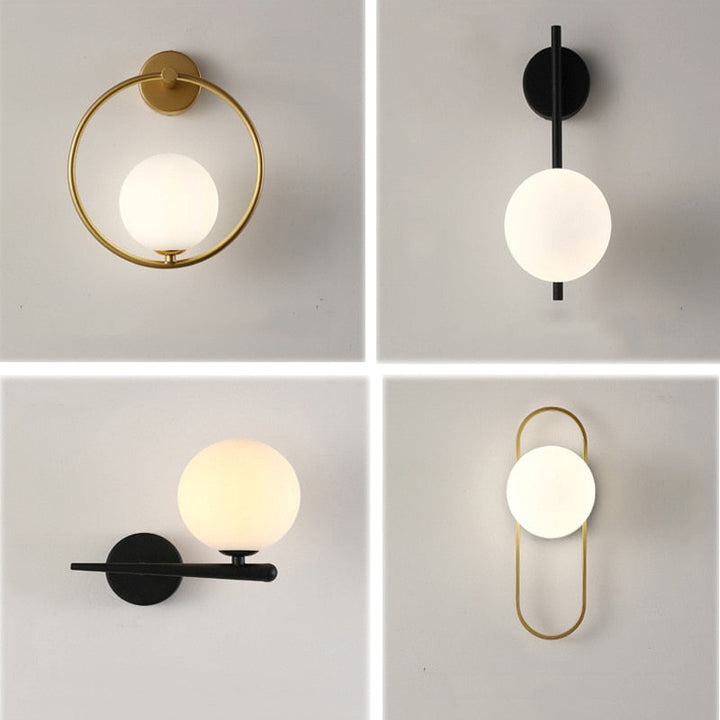 Elegancki kinkiet LED do salonu. Nowoczesna lampa ścienna w stylu skandynawskim, dostępna złota/czarna.