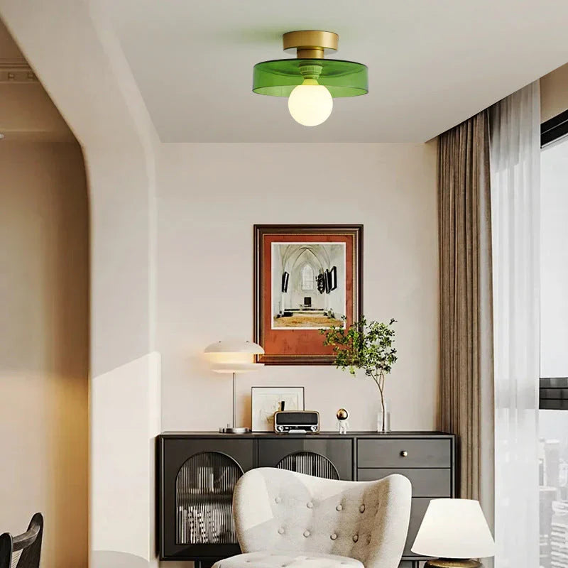 Skandynawska lampa sufitowa, nowoczesny design. Kolorowe oświetlenie do salonu, sypialni, wnętrz.