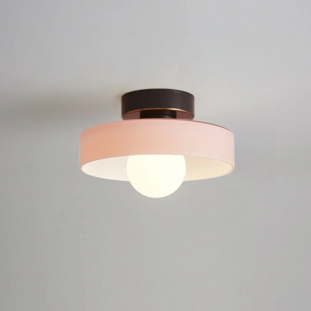 Kolorowa lampa sufitowa skandynawska, nowoczesny design do salonu. Oświetlenie wnętrz domu.