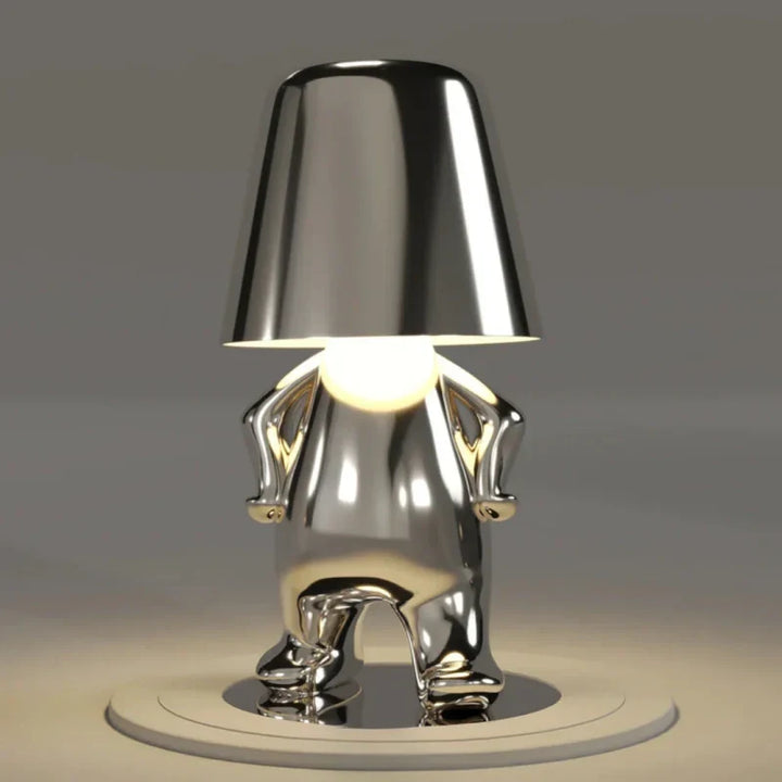 Akumulatorowa lampa stołowa LED, ściemniana dotykowo, nowoczesny design.