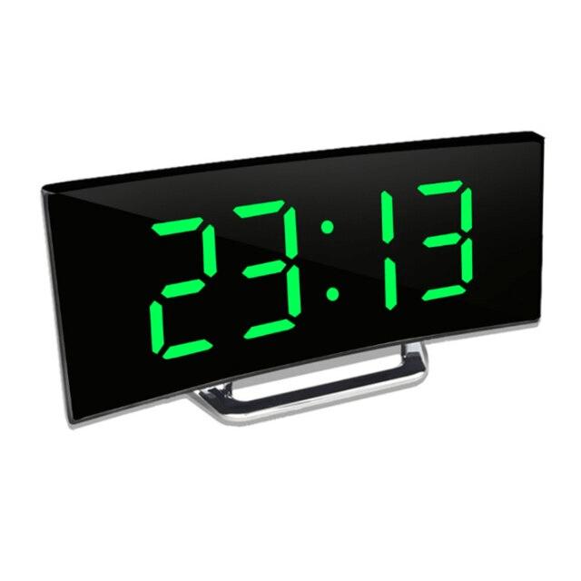 Elegancki budzik LED z wyraźnym wyświetlaczem, świetny zegar do nowoczesnego domu i biura. Minimalistyczny styl.