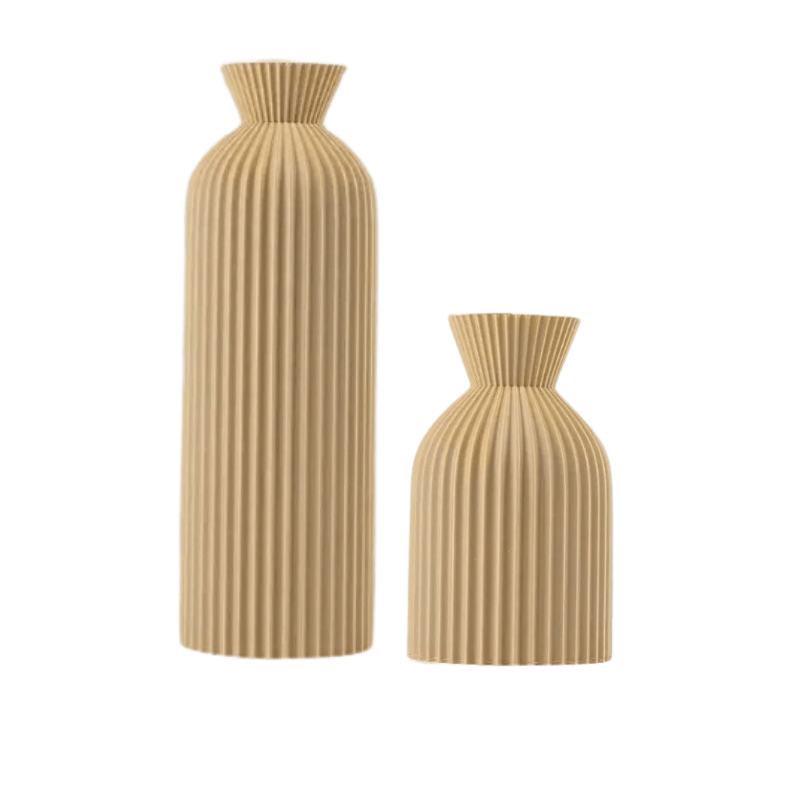 Elegancki wazon ceramiczny, nowoczesna dekoracja do domu, salonu. Stylowa ozdoba na prezent. Modny wystrój.