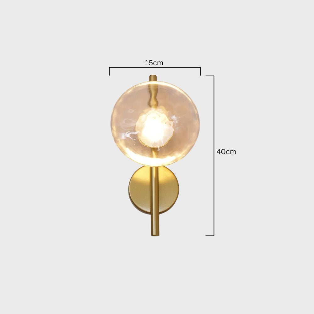 Lampa ścienna dekoracyjna, okrągły kinkiet z teksturą, nowoczesny design.