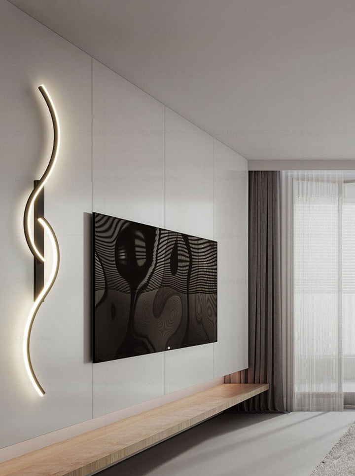 Lampa ścienna LED, nowoczesny kinkiet. Designerskie oświetlenie do domu. Wzbogać wystrój salonu.