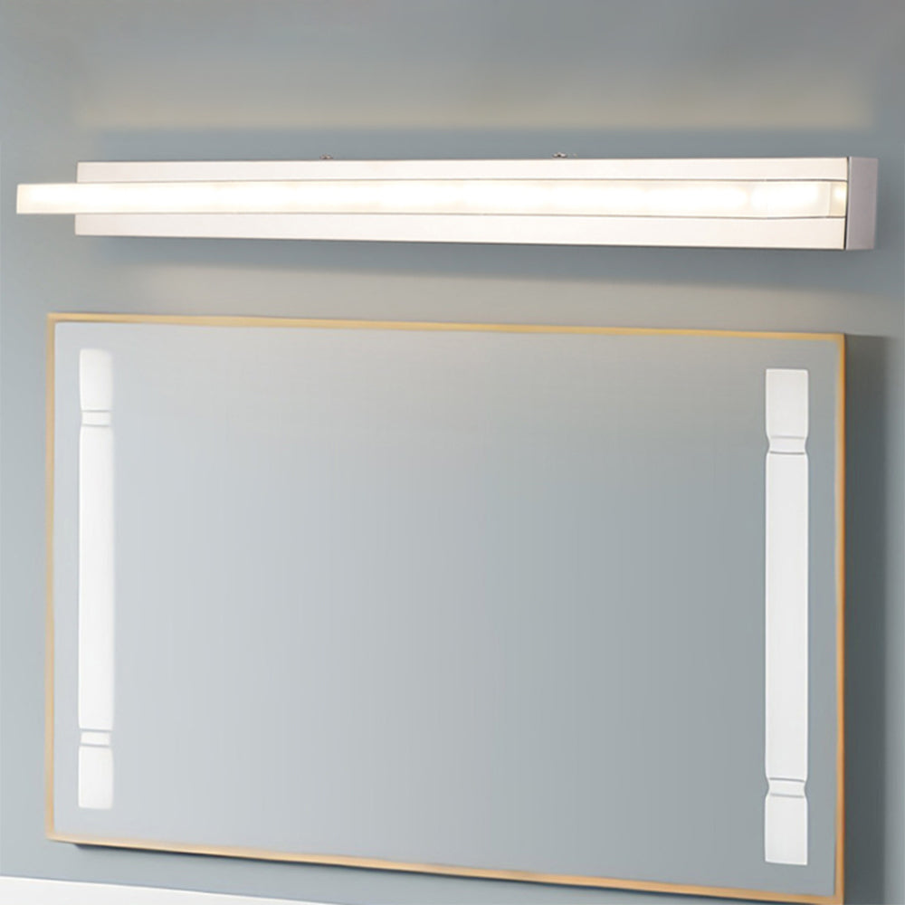 Wodoodporny kinkiet LED, nowoczesne oświetlenie łazienkowe, prostokątna lampa ścienna w stylu.