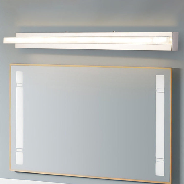 Wodoodporny kinkiet LED, nowoczesne oświetlenie łazienkowe, prostokątna lampa ścienna w stylu.