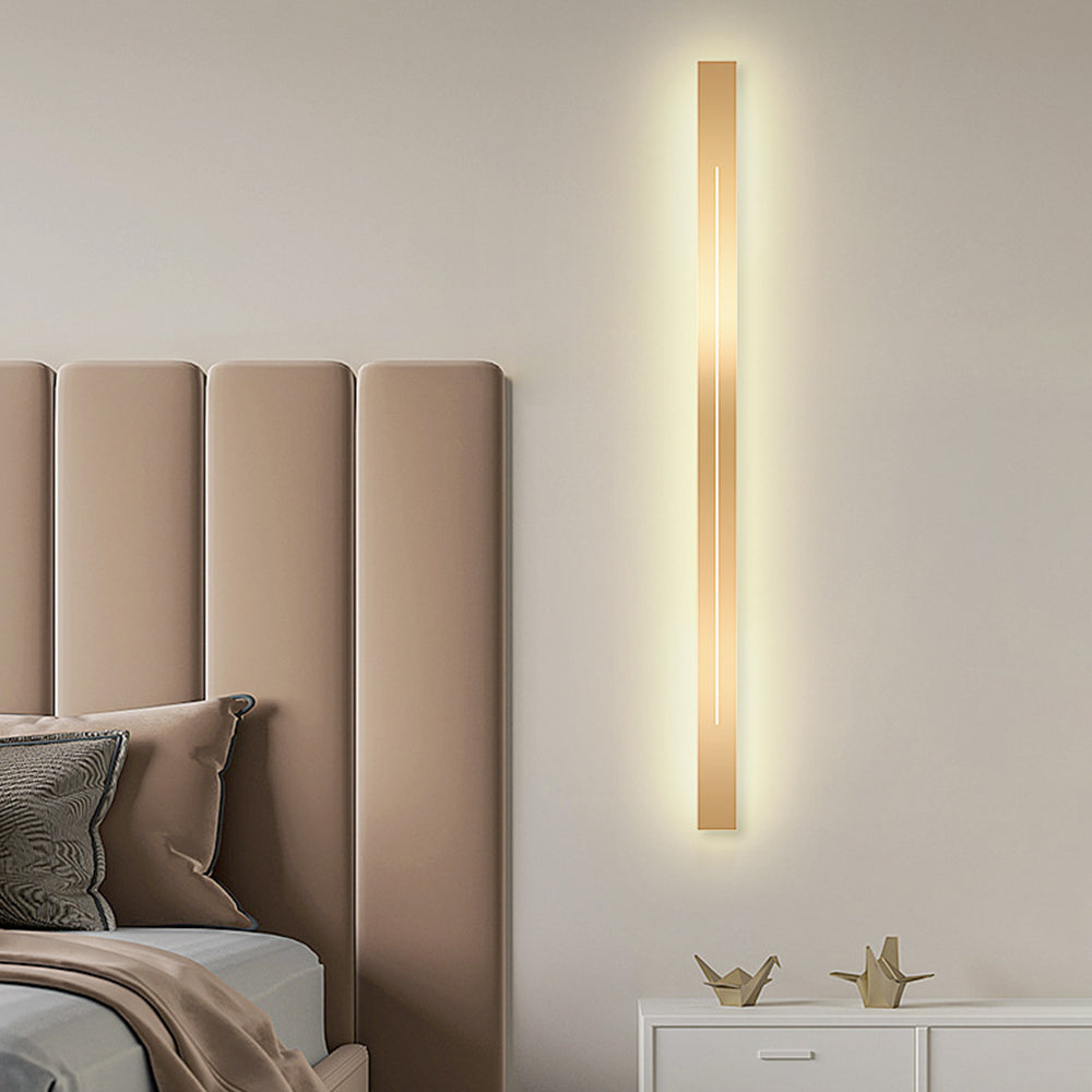Nowoczesne oświetlenie LED, minimalistyczna lampa ścienna do salonu, czarna.