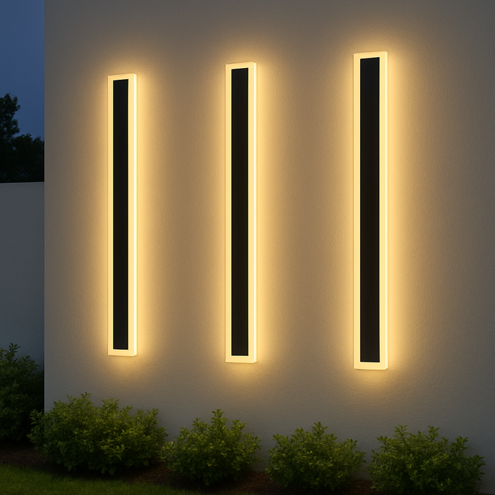 Lampa LED zewnętrzna, kinkiet tarasowy, wodoodporny, nowoczesny, do oświetlenia wejścia i ogrodu.