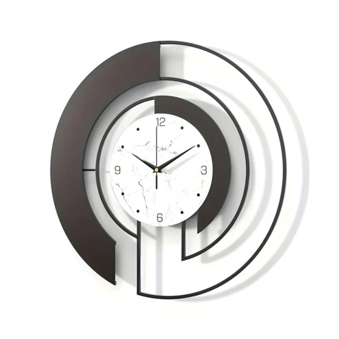 Stylowy, nowoczesny zegar ścienny. Minimalistyczny design, cichy mechanizm. Elegancka dekoracja do wnętrz.