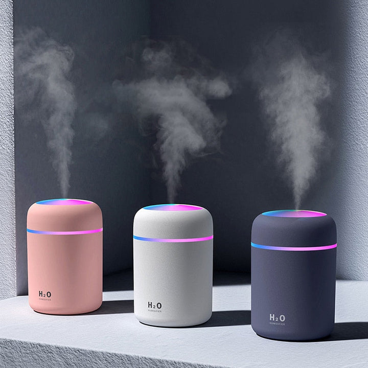 Designerski nawilżacz H2O z cichą pracą i funkcją dyfuzora do aromaterapii. Relaks dla ciała i umysłu.