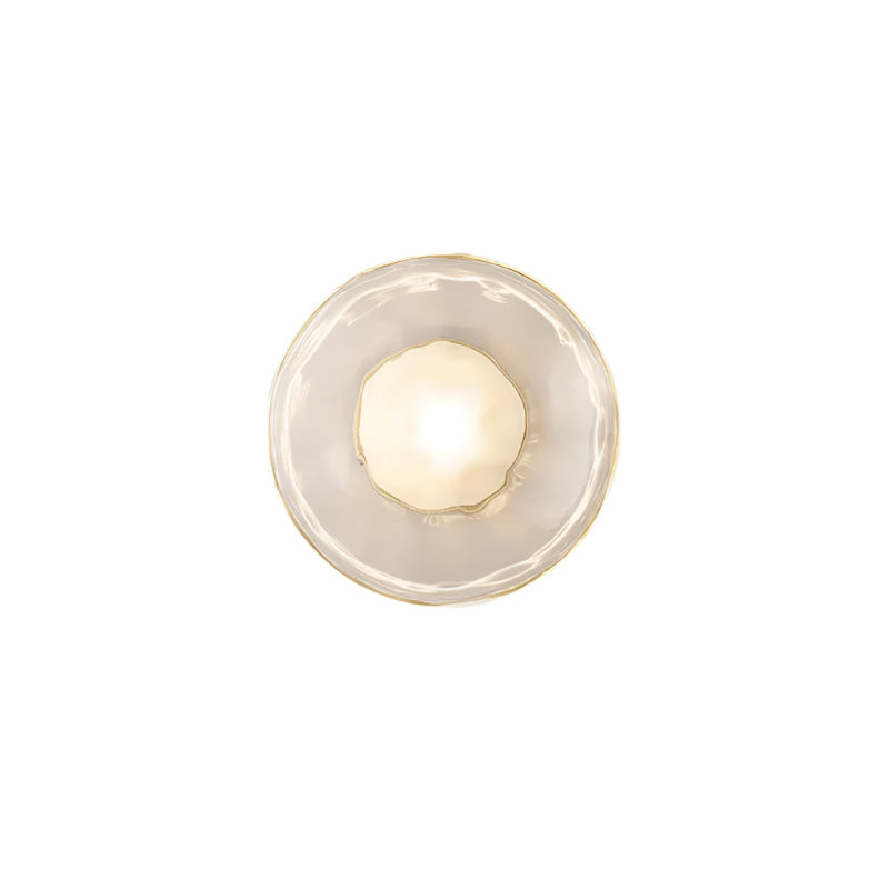 Lampa ścienna LED okrągła, nowoczesna, z teksturowaną powierzchnią, do sypialni.