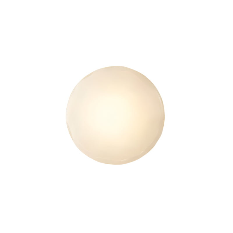 Skandynawska okrągła lampa ścienna LED, teksturowana pow., minimalistyczna, do korytarza.