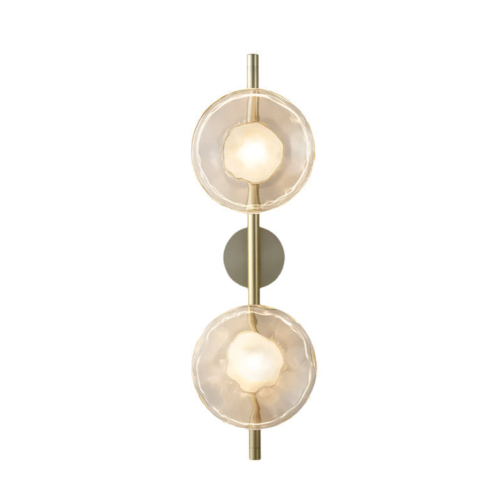 Lampa ścienna LED okrągła, nowoczesna, z teksturowaną powierzchnią, do wnętrz.